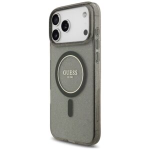 Dėklas Guess IML Glitter Pearl su dirželiu ir MagSafe funkcija, skirtas iPhone 18 Pro Max / 17 Pro Max, juodas - Image 3