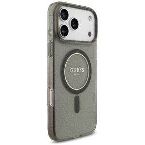 Dėklas Guess IML Glitter Pearl su dirželiu ir MagSafe funkcija, skirtas iPhone 18 Pro Max / 17 Pro Max, juodas - Image 4