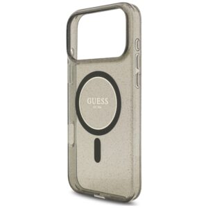 Dėklas Guess IML Glitter Pearl su dirželiu ir MagSafe funkcija, skirtas iPhone 18 Pro Max / 17 Pro Max, juodas - Image 6