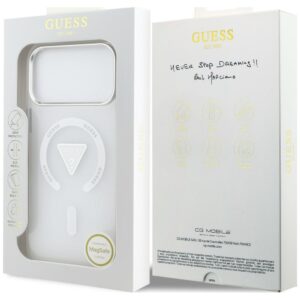 Dėklas Guess IML Gradient Triangle Logo MagSafe, skirtas iPhone 18 Pro Max / 17 Pro Max, skaidrus - Image 8