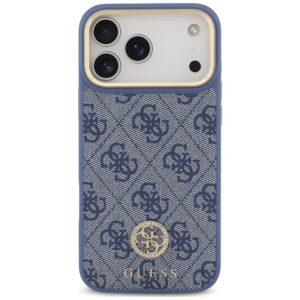 Dėklas Guess 4G Strass Logo MagSafe, skirtas iPhone 18 Pro Max / 17 Pro Max, mėlynas - Image 3