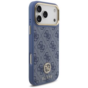 Dėklas Guess 4G Strass Logo MagSafe, skirtas iPhone 18 Pro Max / 17 Pro Max, mėlynas - Image 4