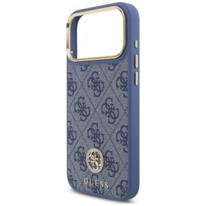 Dėklas Guess 4G Strass Logo MagSafe, skirtas iPhone 18 Pro Max / 17 Pro Max, mėlynas - Image 6