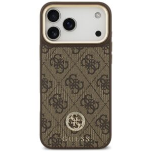Dėklas Guess 4G Strass Logo MagSafe, skirtas iPhone 18 Pro Max / 17 Pro Max, rudas - Image 3