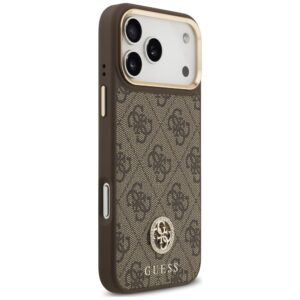 Dėklas Guess 4G Strass Logo MagSafe, skirtas iPhone 18 Pro Max / 17 Pro Max, rudas - Image 4