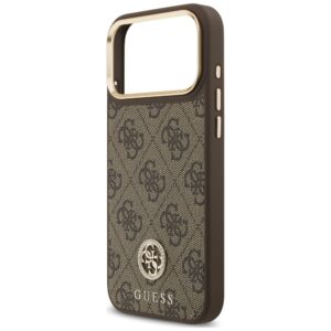Dėklas Guess 4G Strass Logo MagSafe, skirtas iPhone 18 Pro Max / 17 Pro Max, rudas - Image 6