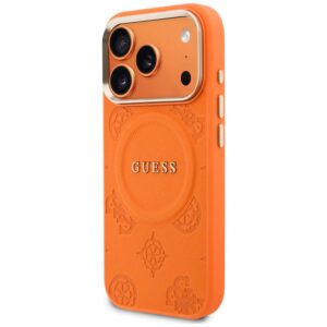 Dėklas Guess Peony Hot Stamp MagSafe, skirtas iPhone 18 Pro Max / 17 Pro Max, oranžinis - Image 2
