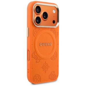 Dėklas Guess Peony Hot Stamp MagSafe, skirtas iPhone 18 Pro Max / 17 Pro Max, oranžinis - Image 4