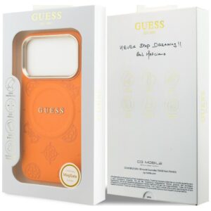 Dėklas Guess Peony Hot Stamp MagSafe, skirtas iPhone 18 Pro Max / 17 Pro Max, oranžinis - Image 8