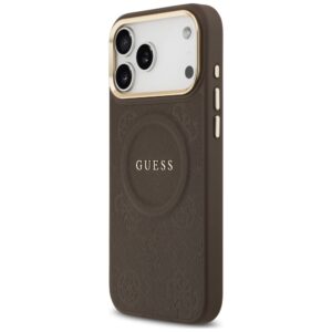 Dėklas Guess Peony Hot Stamp MagSafe, skirtas iPhone 18 Pro Max / 17 Pro Max, rudas - Image 2