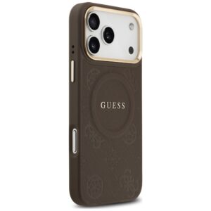 Dėklas Guess Peony Hot Stamp MagSafe, skirtas iPhone 18 Pro Max / 17 Pro Max, rudas - Image 4