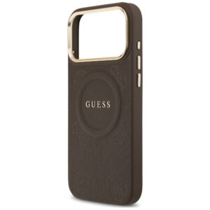 Dėklas Guess Peony Hot Stamp MagSafe, skirtas iPhone 18 Pro Max / 17 Pro Max, rudas - Image 6