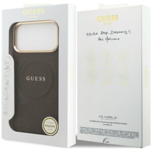 Dėklas Guess Peony Hot Stamp MagSafe, skirtas iPhone 18 Pro Max / 17 Pro Max, rudas - Image 8