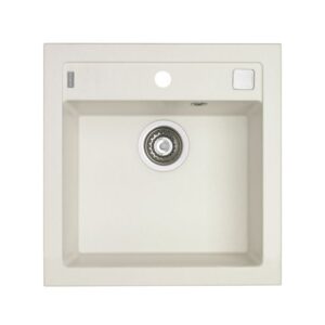 Granitinė plautuvė Alveus Formic 20-11 (balta) +vent+sif - Image 1