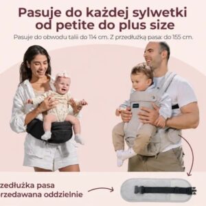 Momcozy kūdikio nešynė su klubų sėdyne, juoda