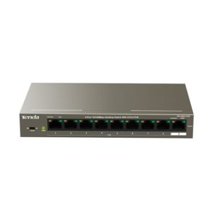 Tenda TEF1109P-8-102W tinklo komutatorius Fast Ethernet (10/100) Maitinimas per Eternetą (PoE) Metalinis