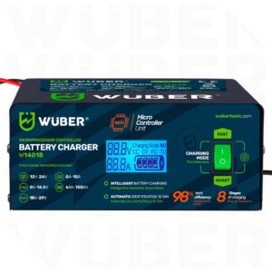 Mikroprocesorinis automobilio akumuliatoriaus įkroviklis 10 A 6–150 Ah 2–24 V W14018 WUBER