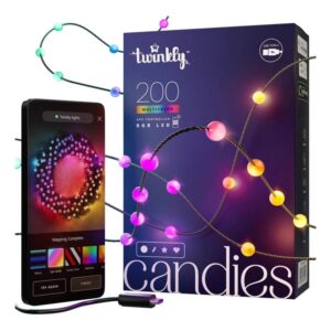 „Twinkly Candies“ LED Kalėdų eglutės žibintai TWKP200RGB-G 6 m 200 lempučių - Image 2