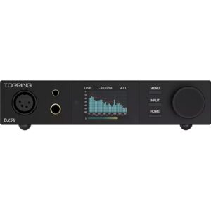 Topping DX5 II BK - USB DAC ir ausinių stiprintuvas, juodos spalvos