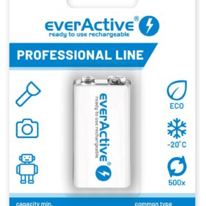 „EverActive“ Ni-MH 6F22 9V 320 mAh ‚Professional Line‘ įkraunamos baterijos