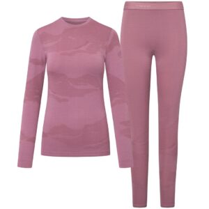 VIKING Gasher Lady Set Merino moteriškas apatinis trikotažas, dydis S, rožinis