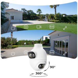 Imilab EC6 Dual lauko 3K+3K WiFi prijungiama prožektorinė kamera, balta - Image 4