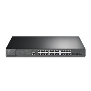TP-Link JetStream TL-SG3428XMP tinklo komutatorius Valdomas L2+ Gigabit Ethernet (10/100/1000) Maitinimas per Eternetą (PoE) 1U Juoda