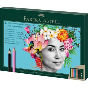 Faber-Castell Polychromos & Pitt Graphite Matt Set Multi spalvos 21 vnt - Image 1