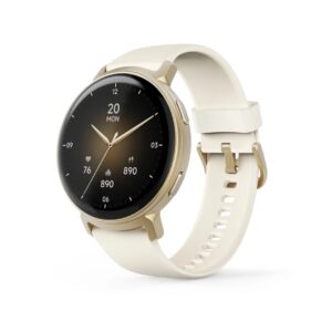 Hama 00178641 Išmanusis arba sportinis laikrodis 3,35 cm (1.32") AMOLED 43 mm Analoginis 466 x 466 pikseliai Lietimui jautrus ekranas Auksas GPS (palydovinis)