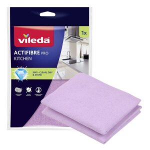 Plokščias šluostės Vileda Ultramax Box su virtuvės rinkiniu | Universal pirštinės – 1 pora + Actifibre Pro virtuvinė šluostė – 1 vnt. - Image 2