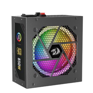 REDRAGON GC-PS007-1-V2 850W 80 Plus Gold LED maitinimo blokas Juoda - Image 3