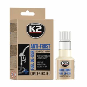 K2 ATITIRPINA IR PAŠALINA VANDENĮ IŠ KURO SISTEMOS. ANTI FROST 50ML