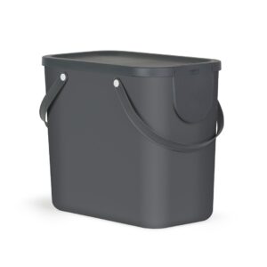 ROTHO Albula Anthracite - atliekų rūšiavimo konteineris - 25l