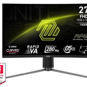 MSI MAG 276CPXF kompiuterio monitorius 68,6 cm (27") 1920 x 1080 pikseliai „Full HD“ LCD Juoda