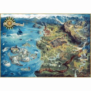 Puzzle Good Loot Gaming - The Witcher (Raganius): Šiaurės karalysčių žemėlapis 1000 vnt - Image 2