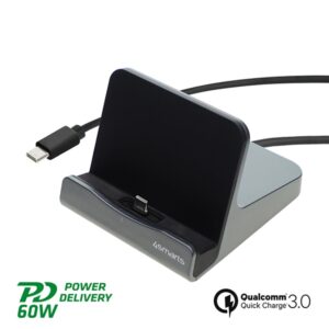 4smarts planšetinių kompiuterių prijungimo stotelė VoltDock USB-C 60W Gunmetal 462261 - Image 2