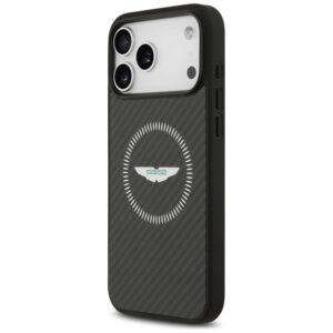 Dėklas Aston Martin HC Kevlar Counter Design MagSafe, skirtas iPhone 17 Pro Max, juodas - Image 2