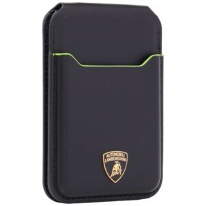 Magnetinė piniginė Lamborghini D1 iš natūralios odos su MagSafe telefono stovu, žalia - Image 2