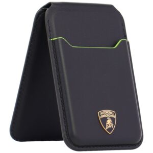 Magnetinė piniginė Lamborghini D1 iš natūralios odos su MagSafe telefono stovu, žalia - Image 6