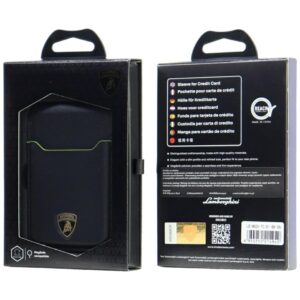 Magnetinė piniginė Lamborghini D1 iš natūralios odos su MagSafe telefono stovu, žalia - Image 8