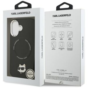 Karl Lagerfeld Choupette Pin MagSafe dėklas iPhone 17 telefonui, juodas - Image 8