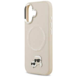 Karl Lagerfeld Karl & Choupette Pins MagSafe dėklas, skirtas iPhone 17, smėlio spalvos - Image 6