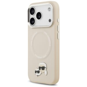 Karl Lagerfeld Karl & Choupette Pins MagSafe dėklas, skirtas iPhone 17 Pro Max, smėlio spalvos - Image 2