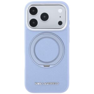 Dėklas Karl Lagerfeld Ring Stand 360 Saffiano Classic Logo MagSafe, skirtas iPhone 18 Pro / 17 Pro, mėlynas - Image 3