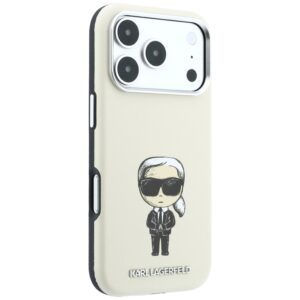 Dėklas Karl Lagerfeld Smooth Ikonik Sketch MagSafe, skirtas iPhone 18 Pro Max / 17 Pro Max, smėlio spalvos - Image 4