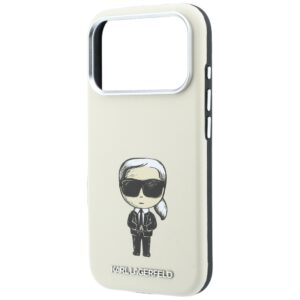 Dėklas Karl Lagerfeld Smooth Ikonik Sketch MagSafe, skirtas iPhone 18 Pro Max / 17 Pro Max, smėlio spalvos - Image 6