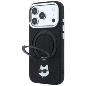 Dėklas Karl Lagerfeld su 360° žiediniu stovu Choupette Head Pin MagSafe, skirtas iPhone 18 Pro Max / 17 Pro Max - Image 2