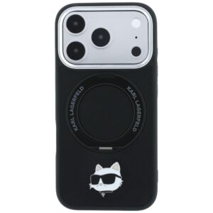 Dėklas Karl Lagerfeld su 360° žiediniu stovu Choupette Head Pin MagSafe, skirtas iPhone 18 Pro Max / 17 Pro Max - Image 3