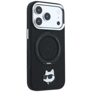 Dėklas Karl Lagerfeld su 360° žiediniu stovu Choupette Head Pin MagSafe, skirtas iPhone 18 Pro Max / 17 Pro Max - Image 4