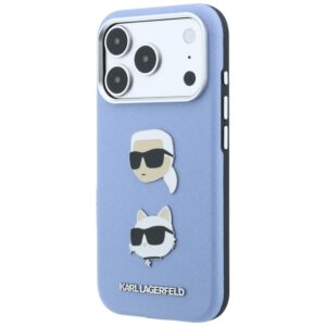 Dėklas Karl Lagerfeld Saffiano su Karl & Choupette Heads smeigtukais ir logotipu, skirtas iPhone 18 Pro / 17 Pro ligh - Image 2